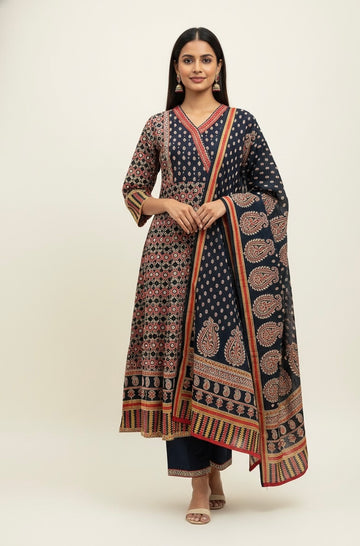 Pure Cotton A Line Three Piece Anarkali Suits  FL0175