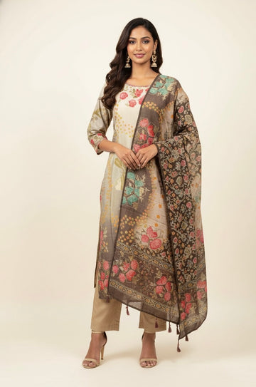 Festival Wear Pure Shimmer Organza Dupatta Set FW002