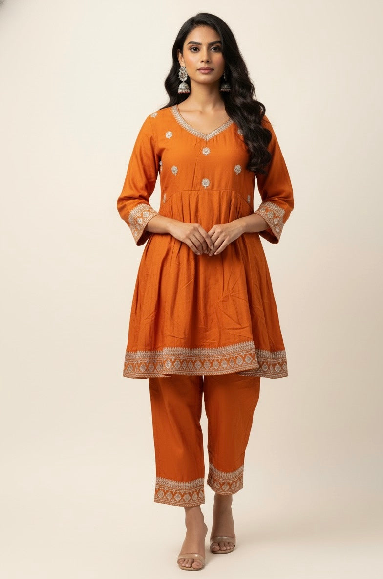 Festival Wear Pure Chanderi Silk Dupatta Set With Embroidery  FW019