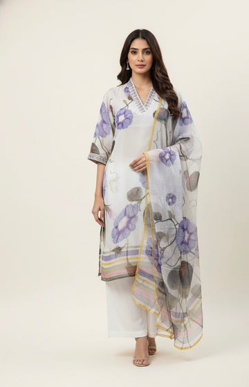 Festival Wear V Neck Organza Dupatta Set FW004