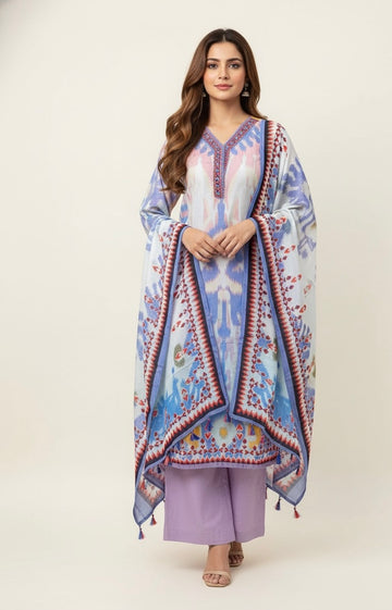 Festival Wear Pure Muslin  Dupatta Set With Embroidery FW007