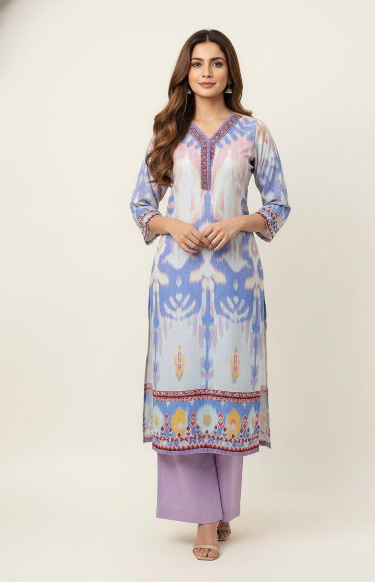 Festival Wear Pure Muslin  Dupatta Set With Embroidery FW007