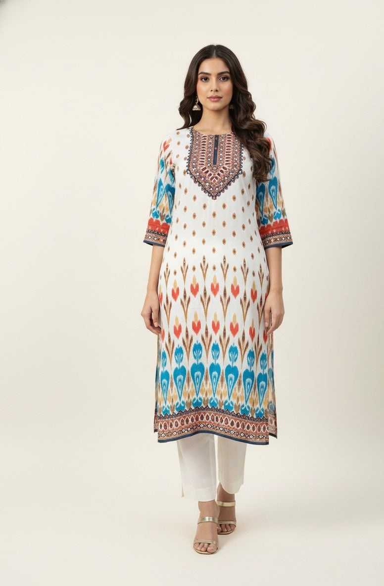 Festival Wear Pure Muslin Dupatta Set With Embroidery FW010