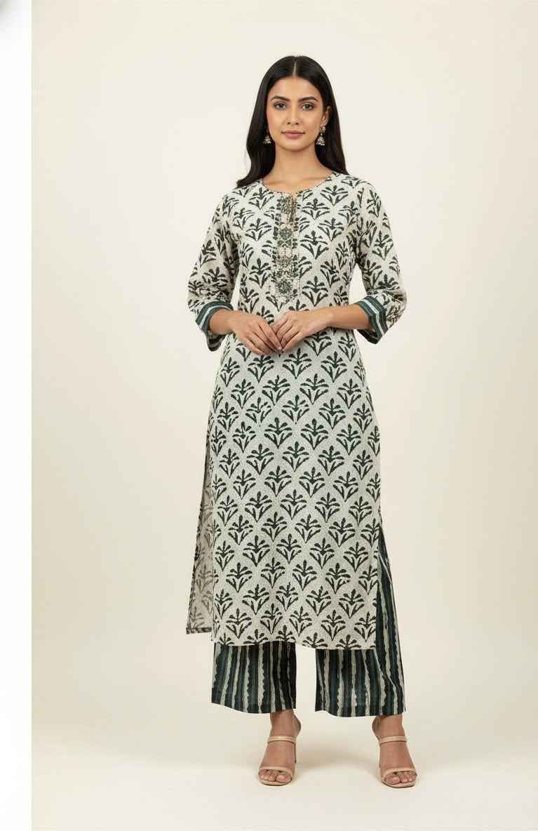 Festival Wear muslin Dupatta Set With Embroidery FW040