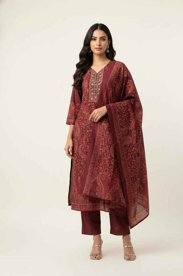 Festival Wear chanderi Dupatta Set With Embroidery FW039