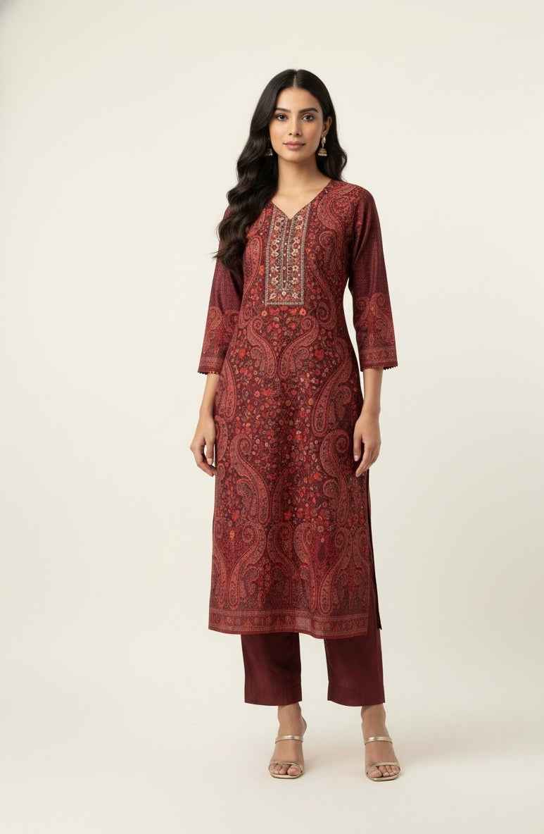 Festival Wear chanderi Dupatta Set With Embroidery FW039