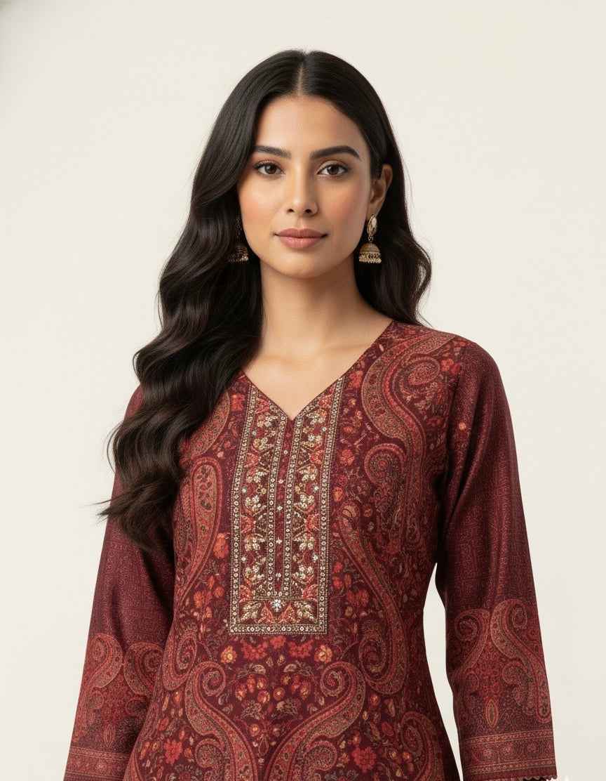 Festival Wear chanderi Dupatta Set With Embroidery FW039