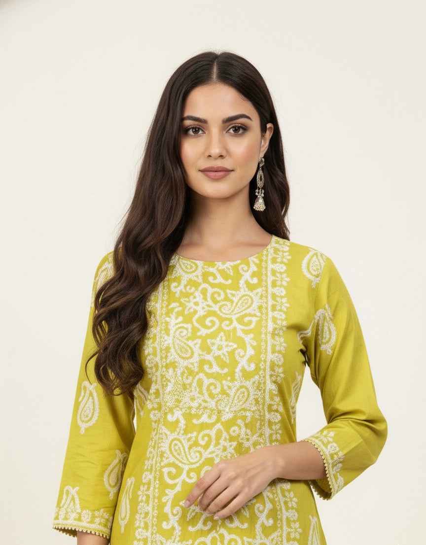 Festival Wear chanderi Dupatta Set With Embroidery FW034