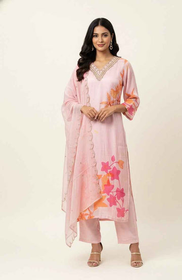 Festival Wear orgenja Dupatta Set With Embroidery FW032