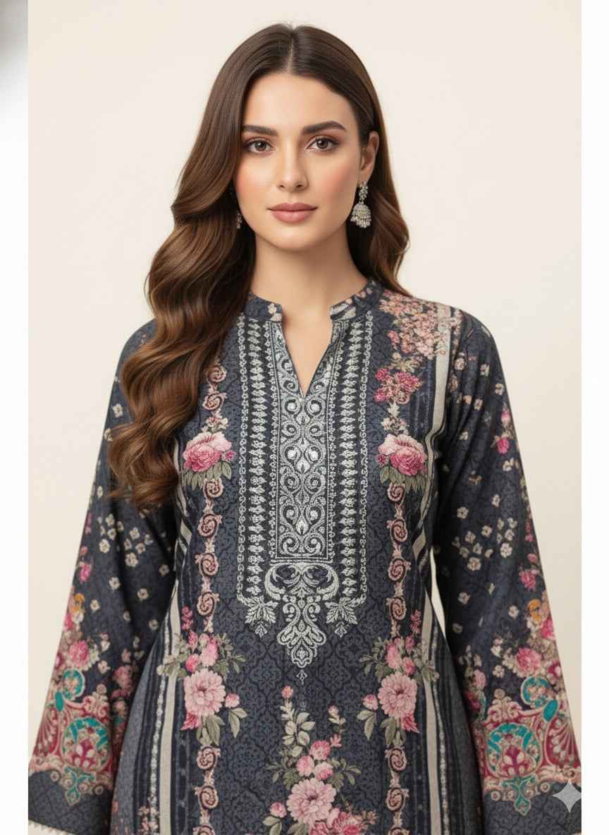 Festival Wear chicken Kari Dupatta Set With Embroidery  FW031