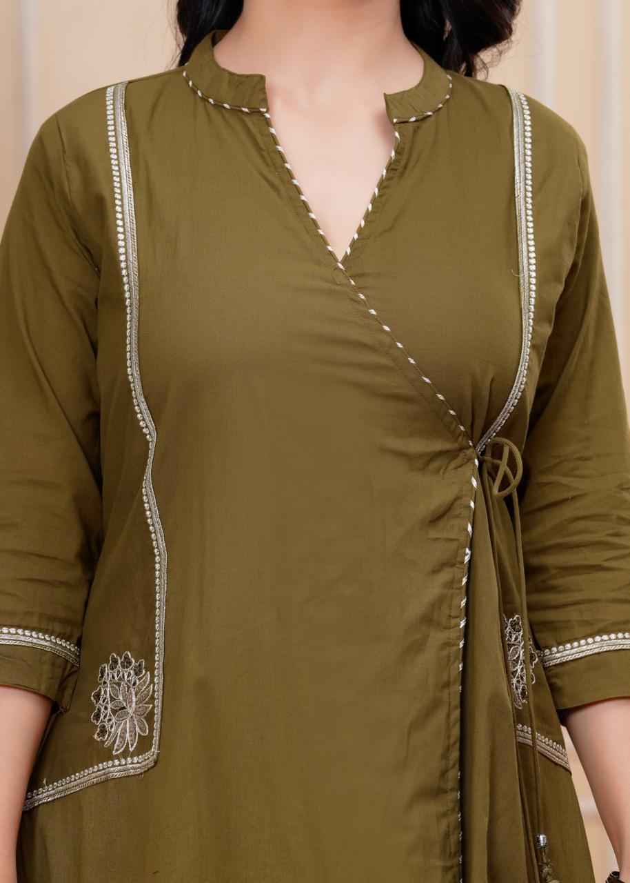 Pure Cotton Angrakha Dupatta Set