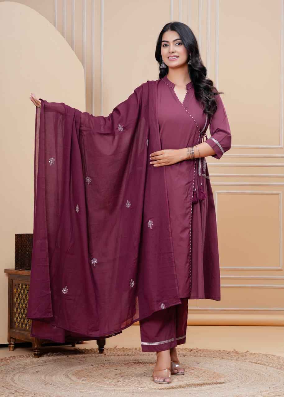 Pure Cotton Angrakha Dupatta Set