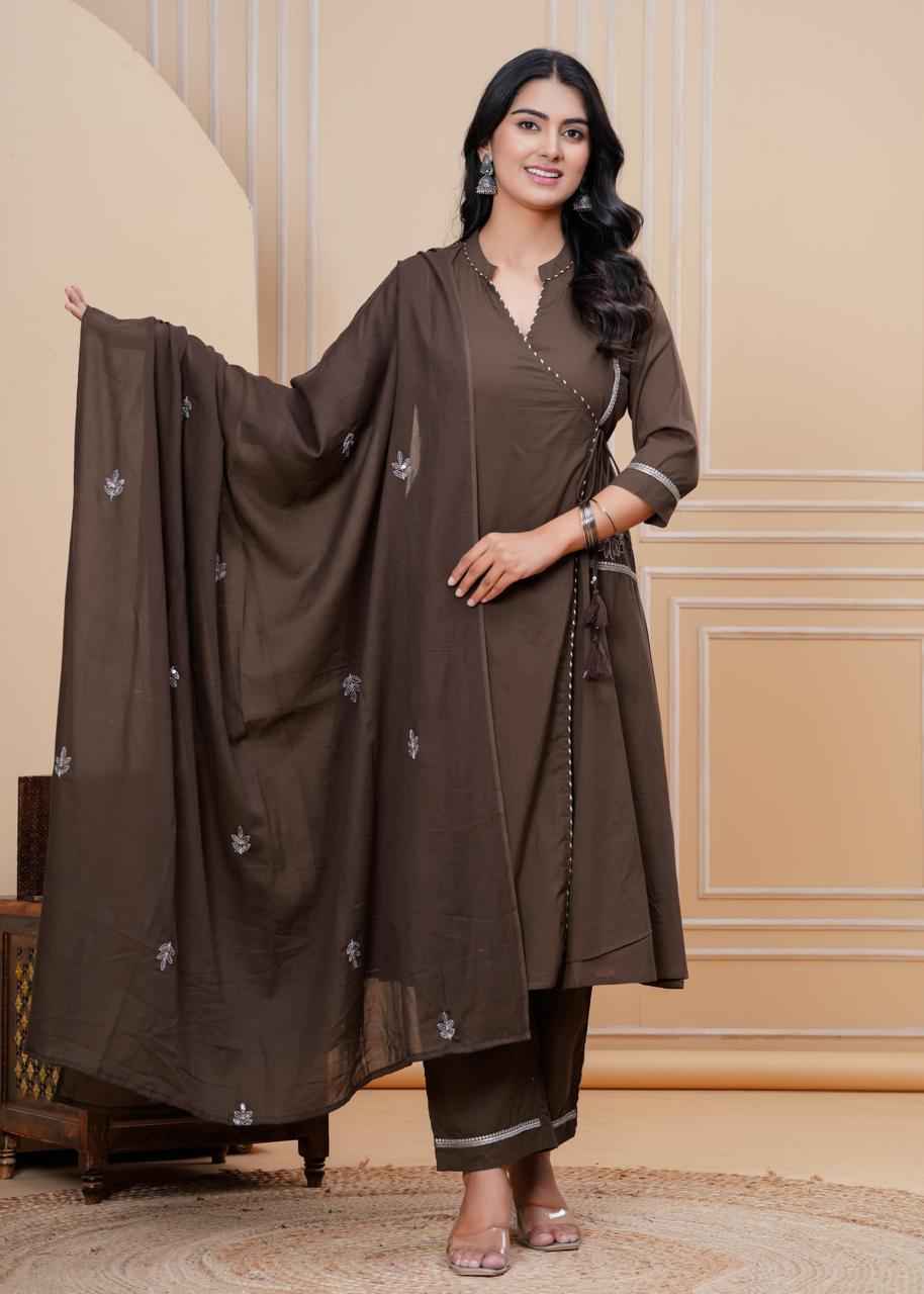 Pure Cotton Angrakha Dupatta Set