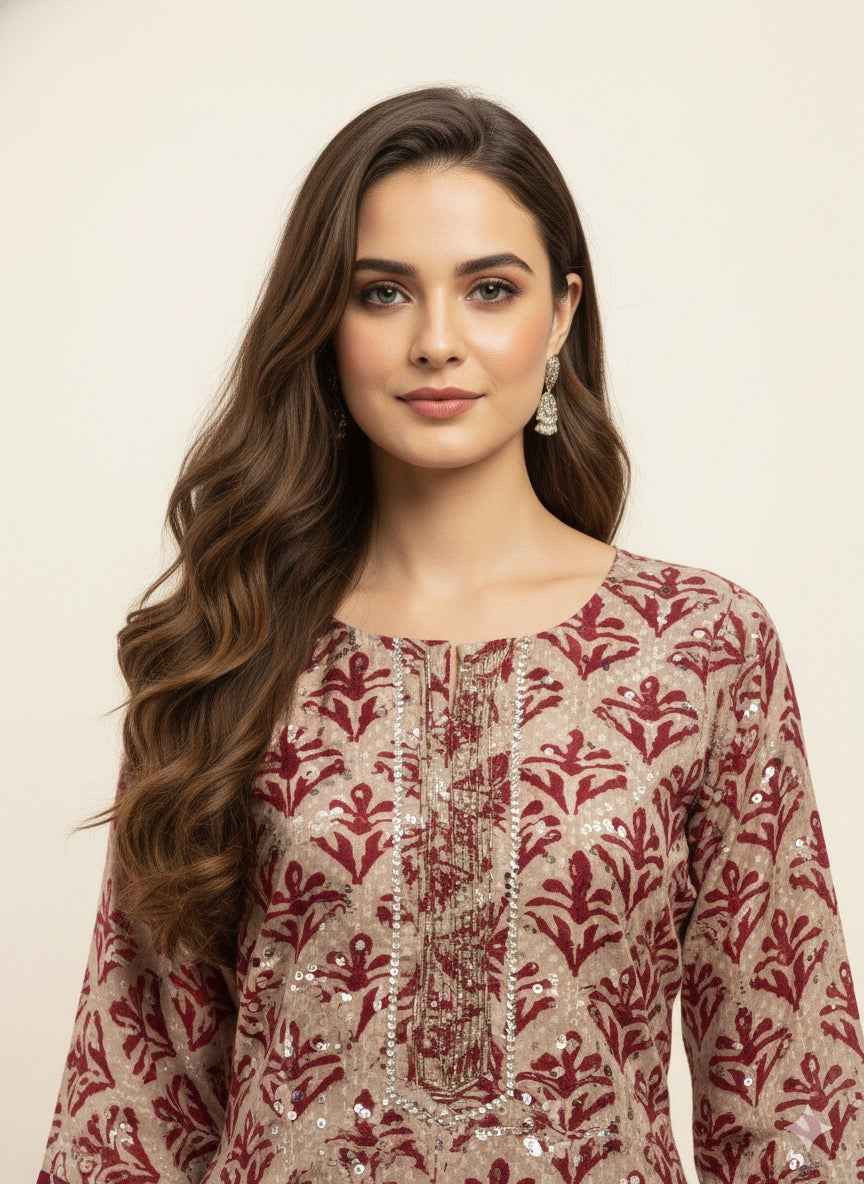 Festival Wear Pure chanderi Dupatta Set With Embroidery  FW026