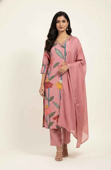 Festival Wear Dupatta Set With Embroidery FW043