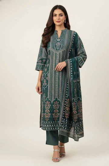 Festival Wear chicken Kari Dupatta Set With Embroidery FW042