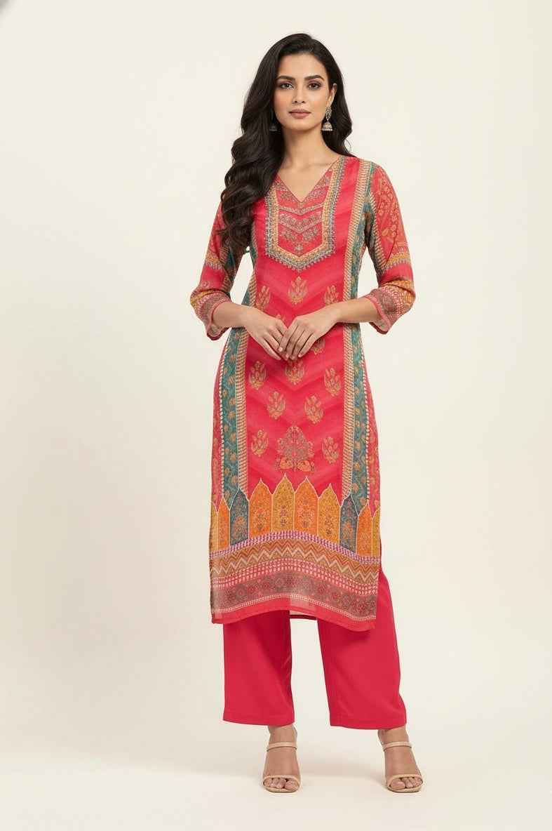 Festival Wear Dupatta Set With Embroidery FW044