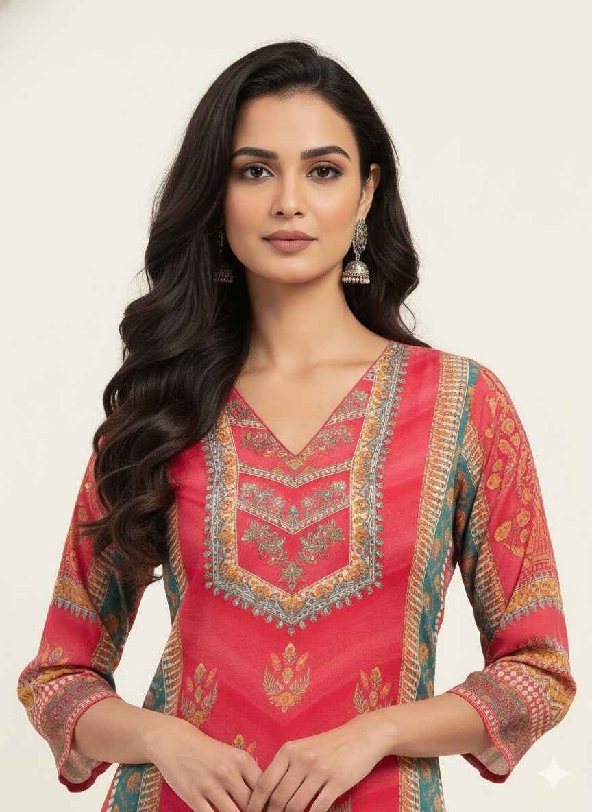 Festival Wear Dupatta Set With Embroidery FW044