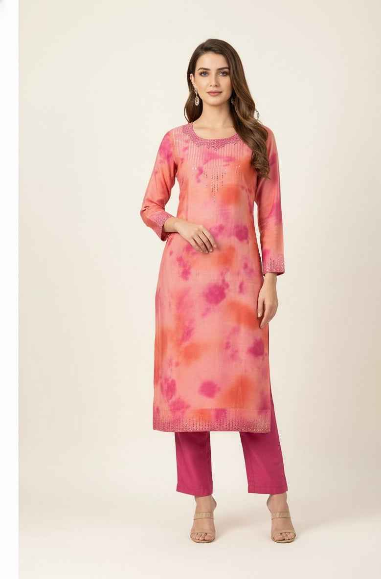 Festival Wear muslin Dupatta Set With Embroidery FW041