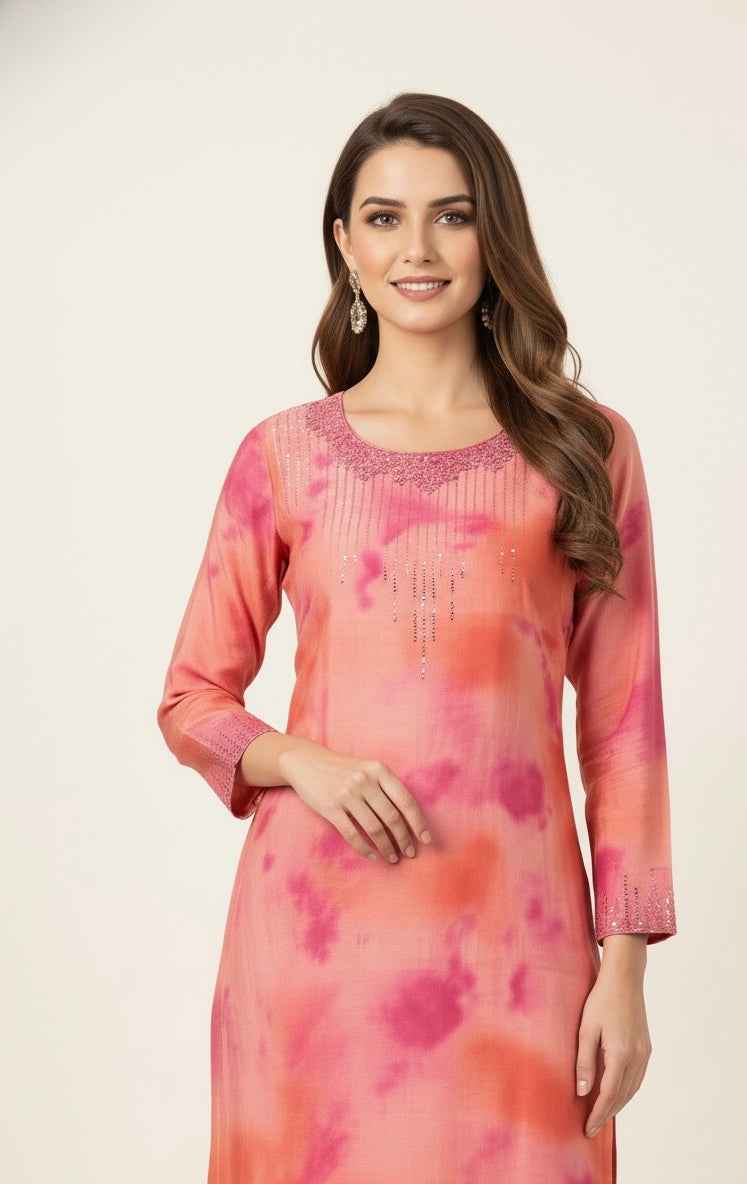 Festival Wear muslin Dupatta Set With Embroidery FW041