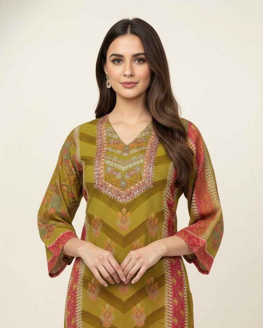 Festival Wear Dupatta Set With Embroidery  FW045