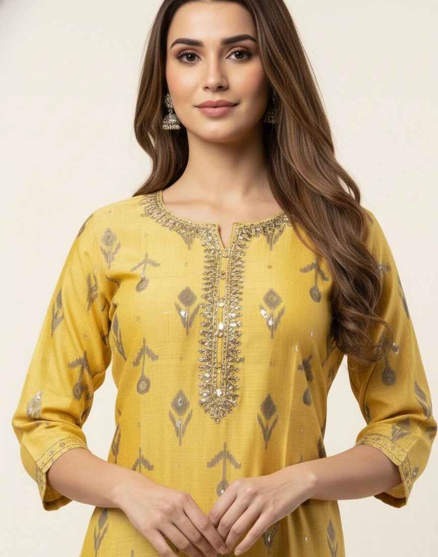 Festival Wear Dupatta Set With Embroidery  FW046