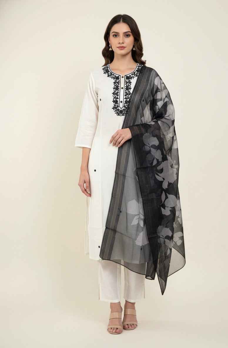 Festival Wear Dupatta Set With Embroidery  FW047