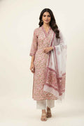 Kota Doriya Floral Print Pure Cotton Dupatta Set  KD010