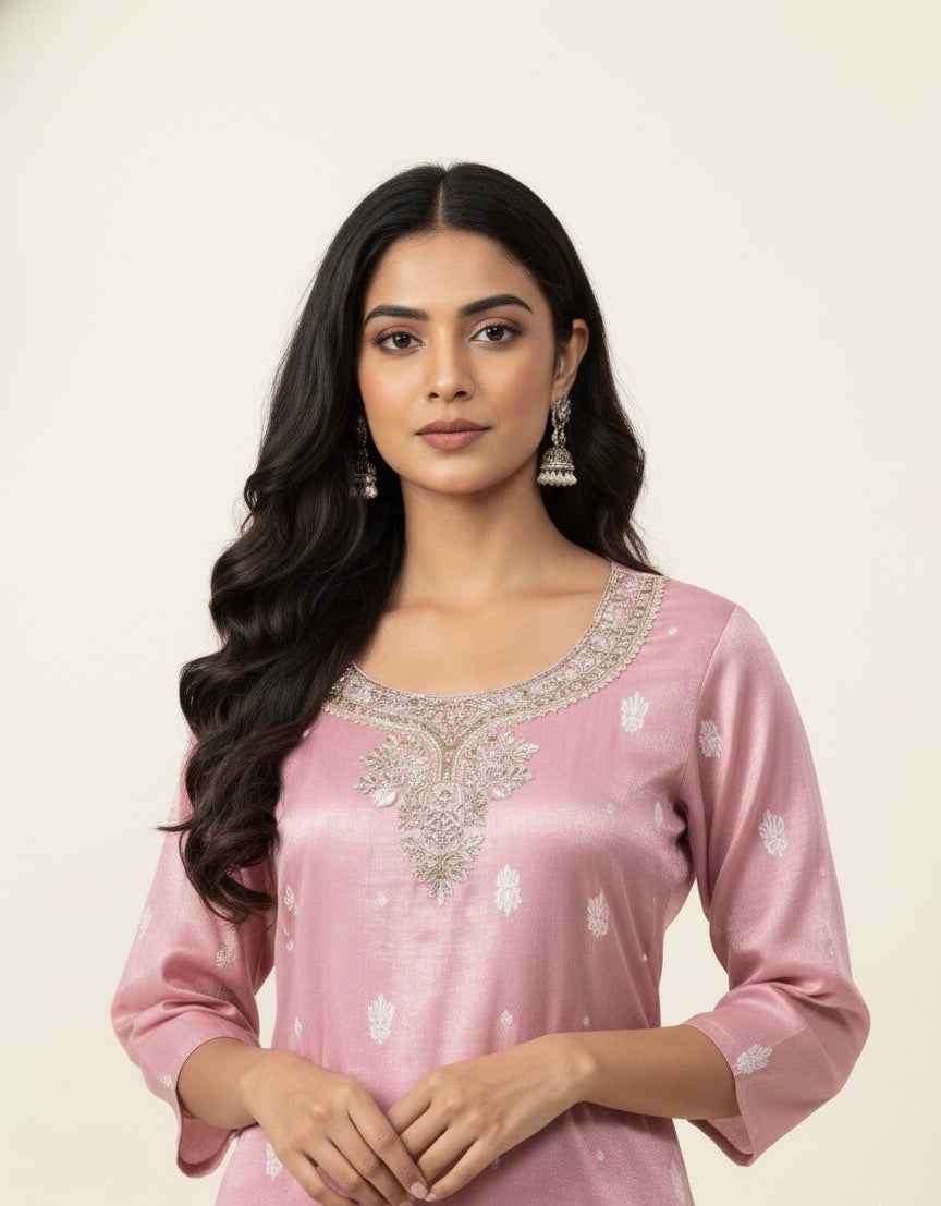 Festival Wear Dupatta Set With Embroidery FW055