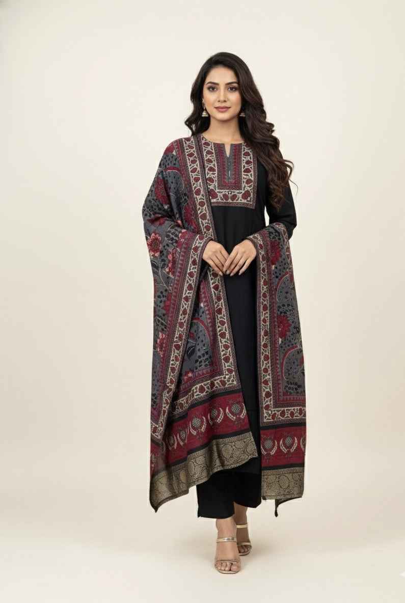 Festival Wear Dupatta Set With Embroidery  FW050