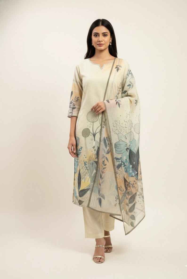 Festival Wear Dupatta Set With Embroidery FW051