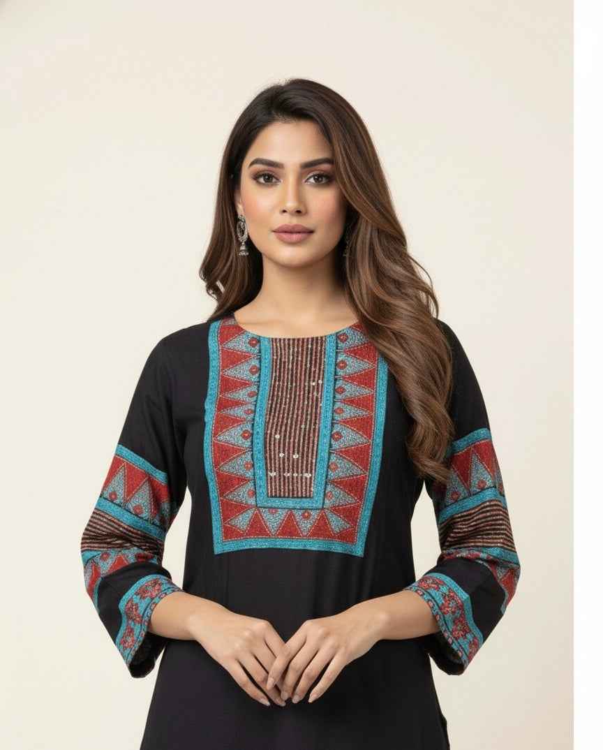 Festival Wear Dupatta Set With Embroidery FW056