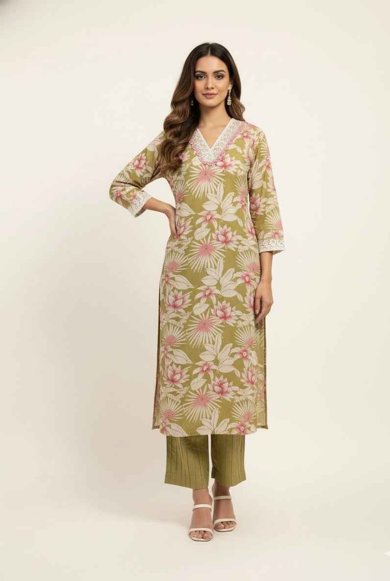 Festival Wear Dupatta Set With Embroidery FW057