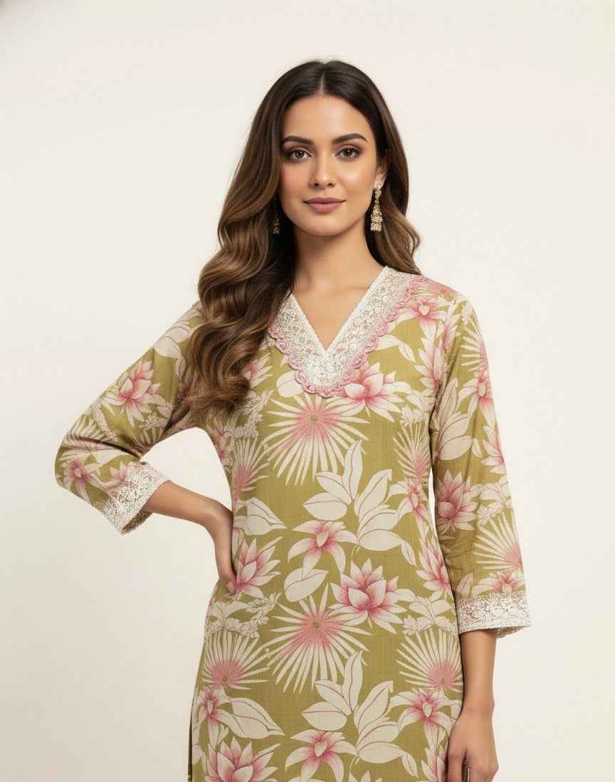 Festival Wear Dupatta Set With Embroidery FW057