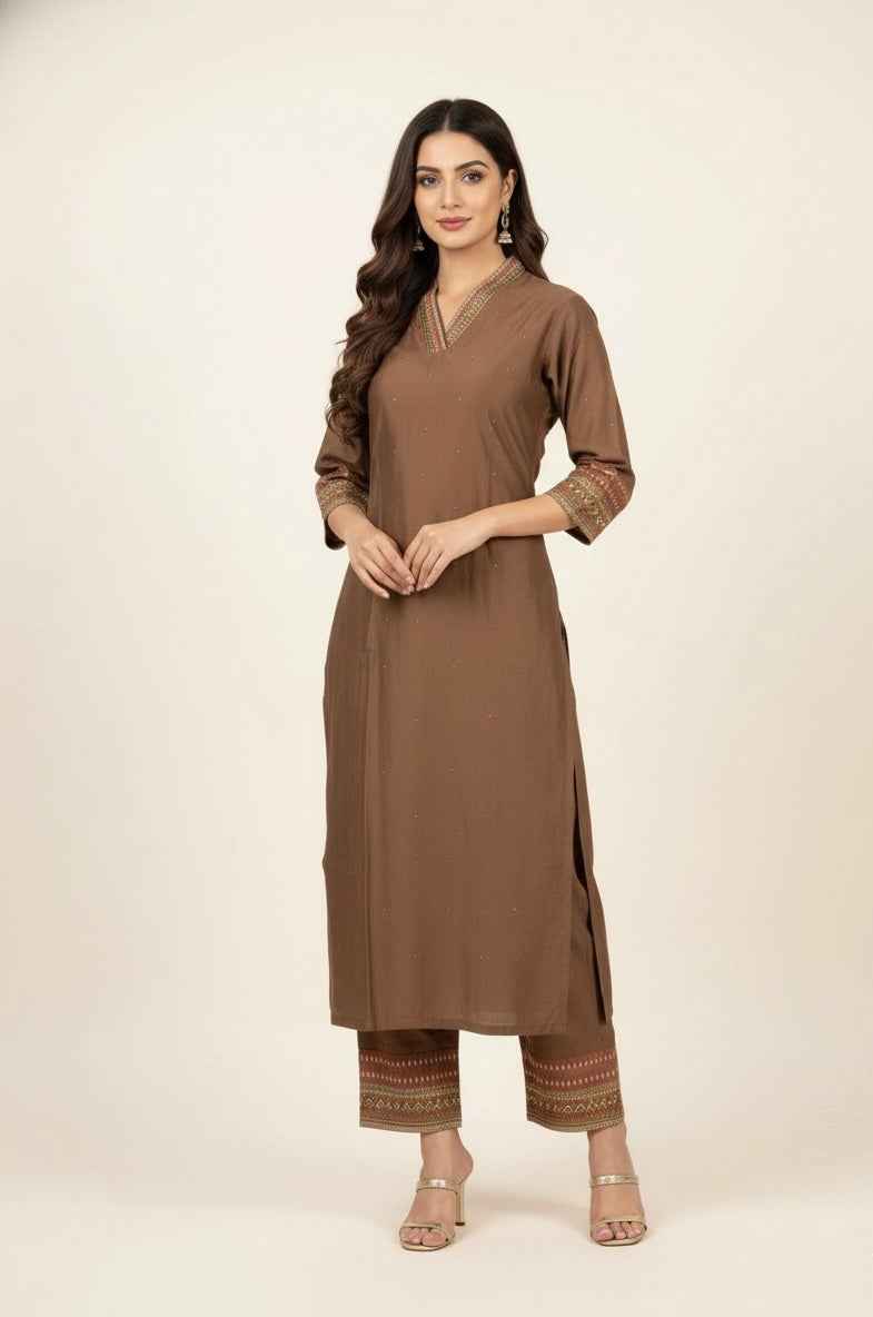 Festival Wear Dupatta Set With Embroidery FW058