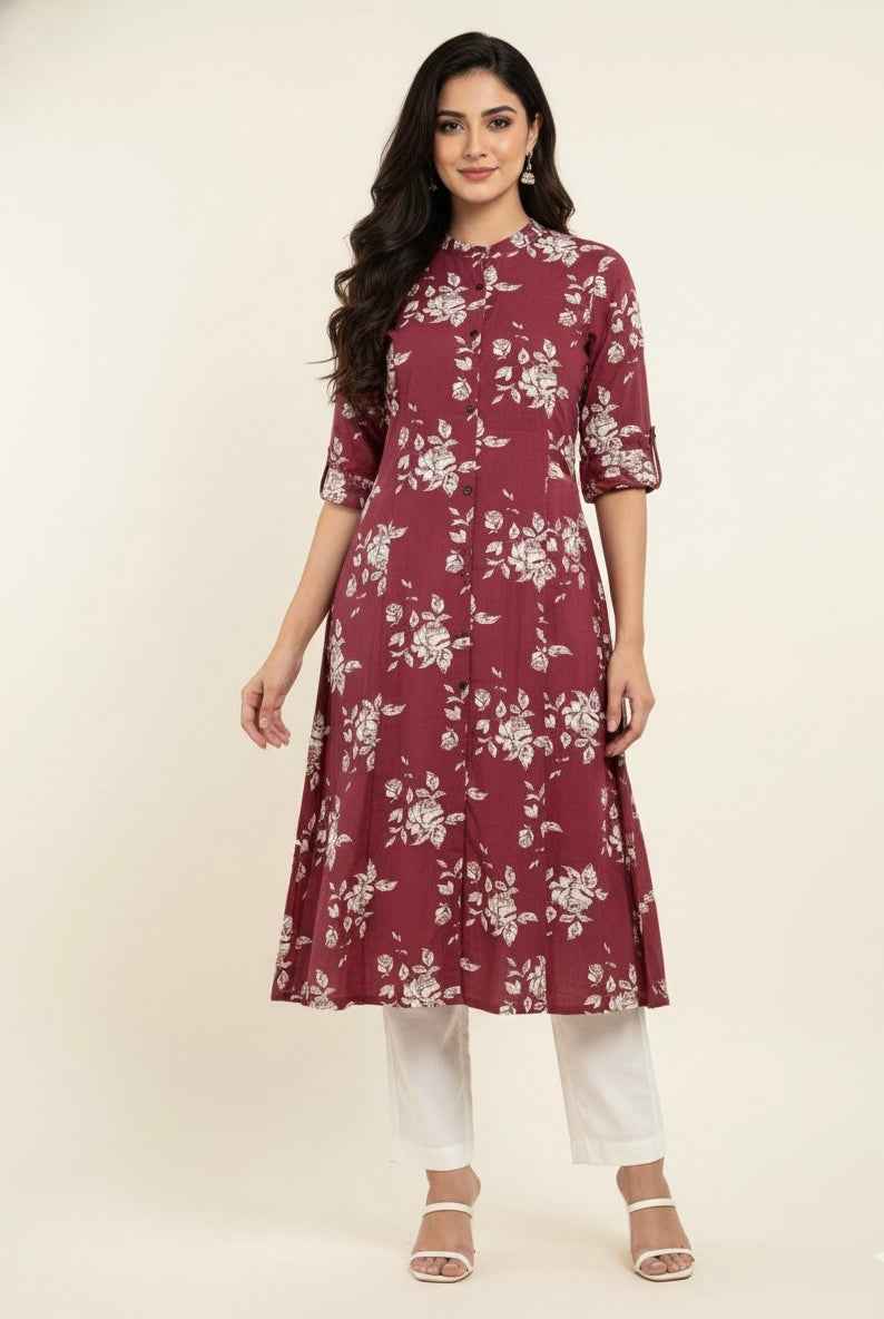 Pure Cotton Flex A Line Only Kurtas OK089