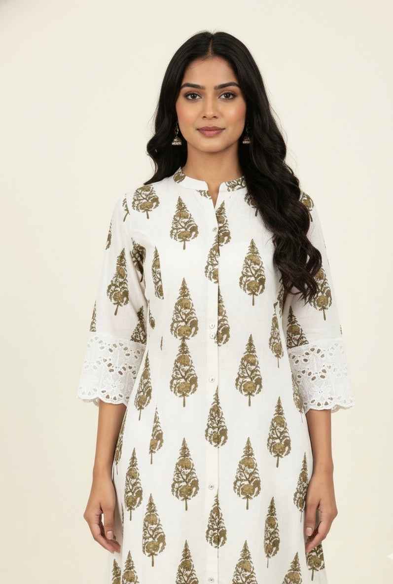 Pure Cotton Flex A Line Only Kurtas OK078