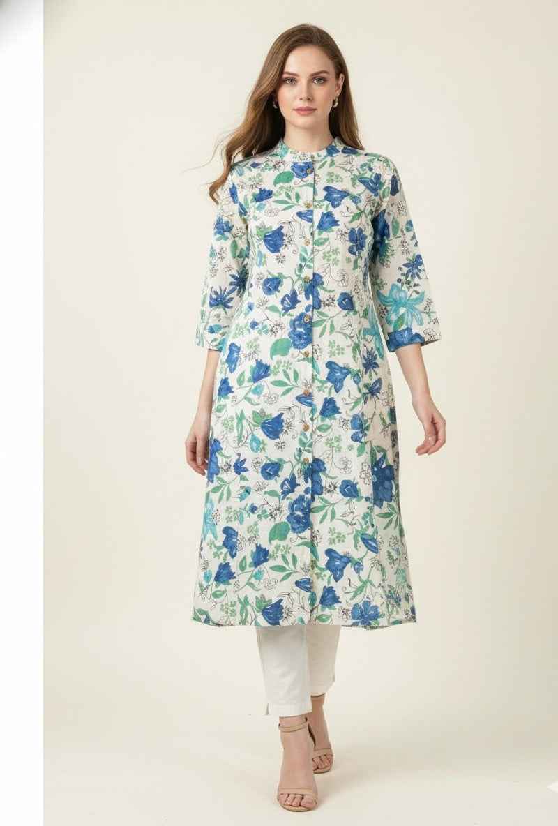 Pure Cotton Flex A Line Only Kurtas OK076