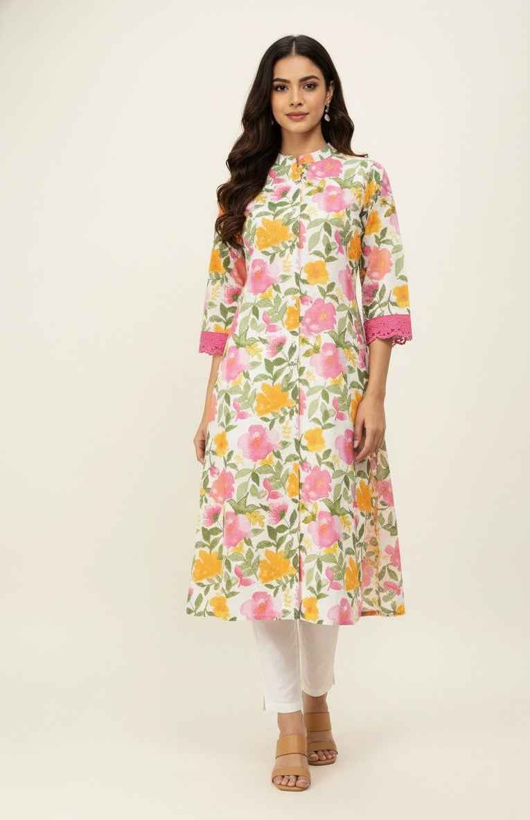 Pure Cotton Flex A Line Only Kurtas OK073