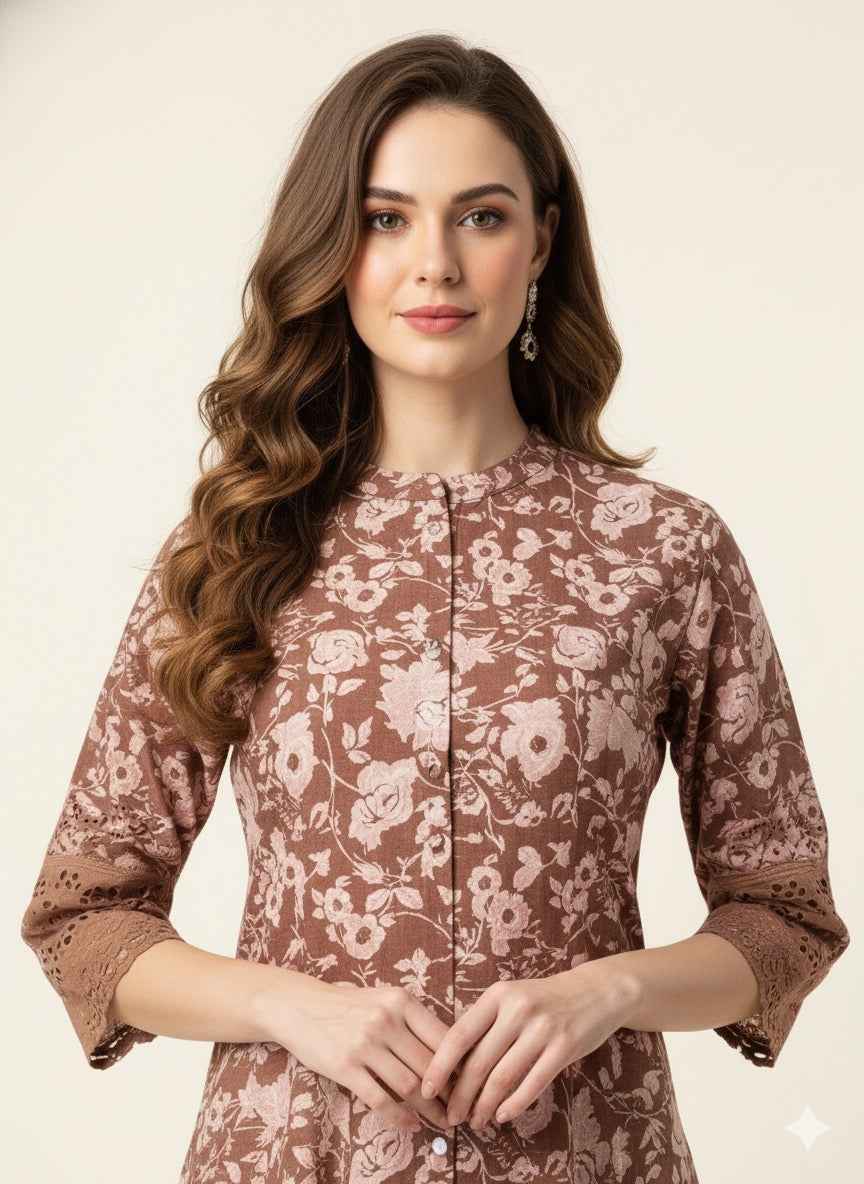 Pure Cotton Flex A Line Only Kurtas OK071