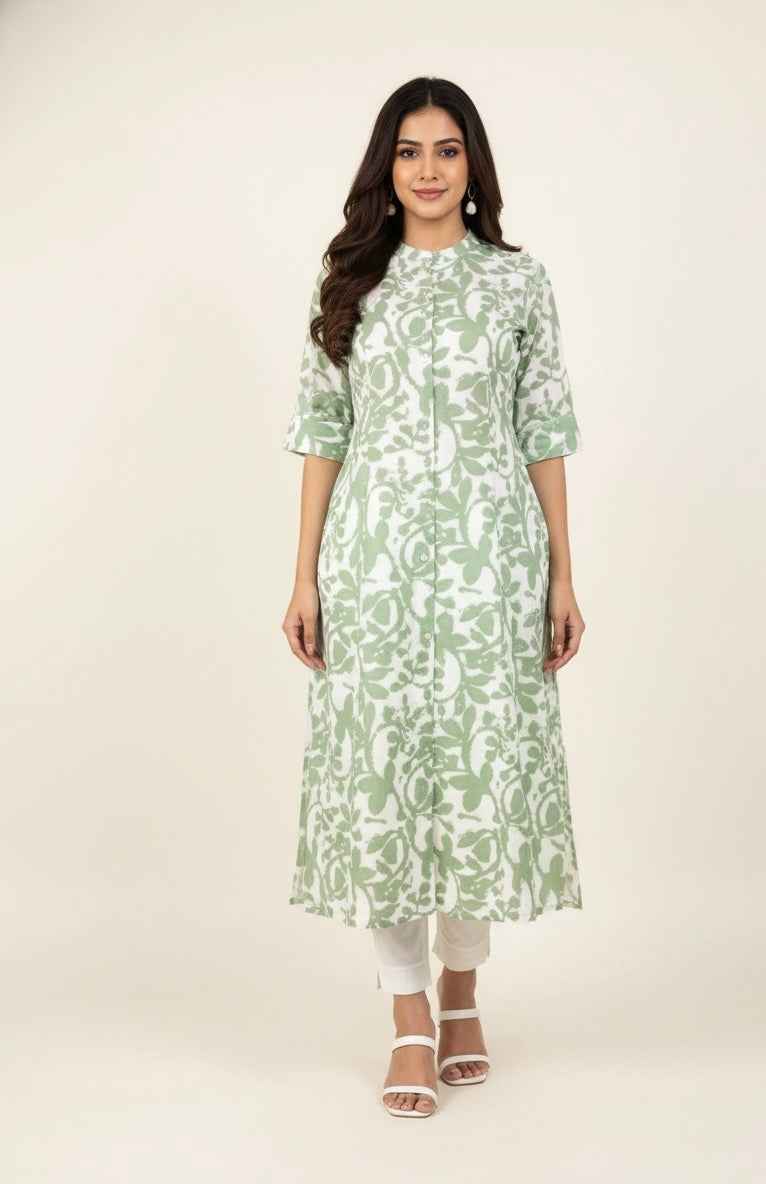 Pure Riyon A Line Only Kurtas OK069