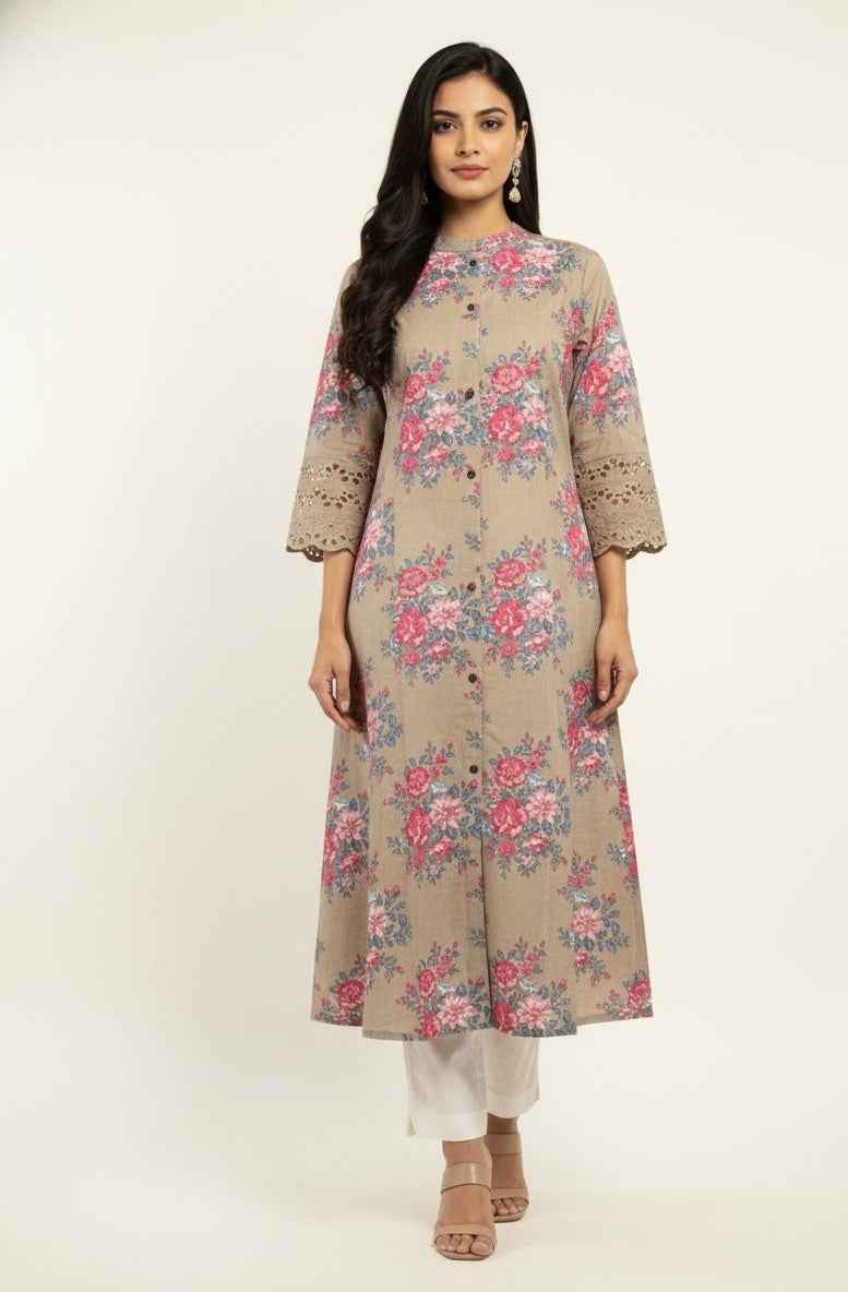 Pure Cotton Flex A Line Only Kurtas OK070
