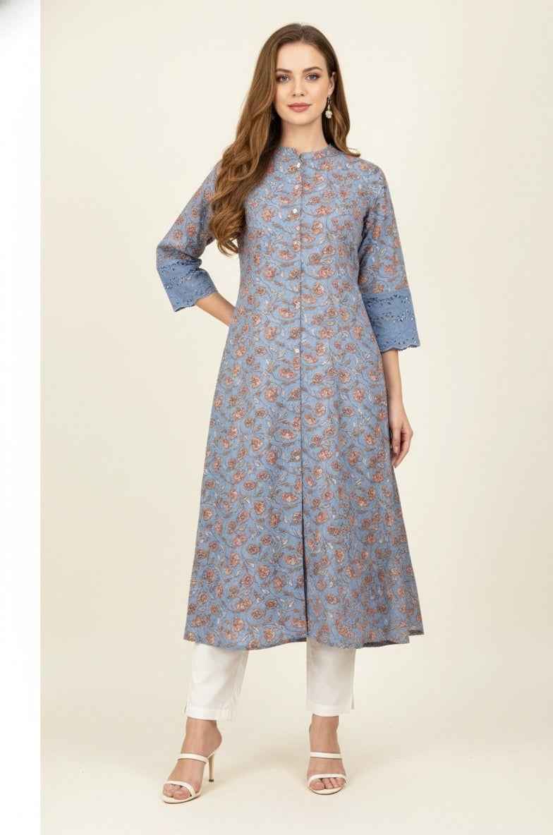 Pure Cotton Flex A Line Only Kurtas OK064