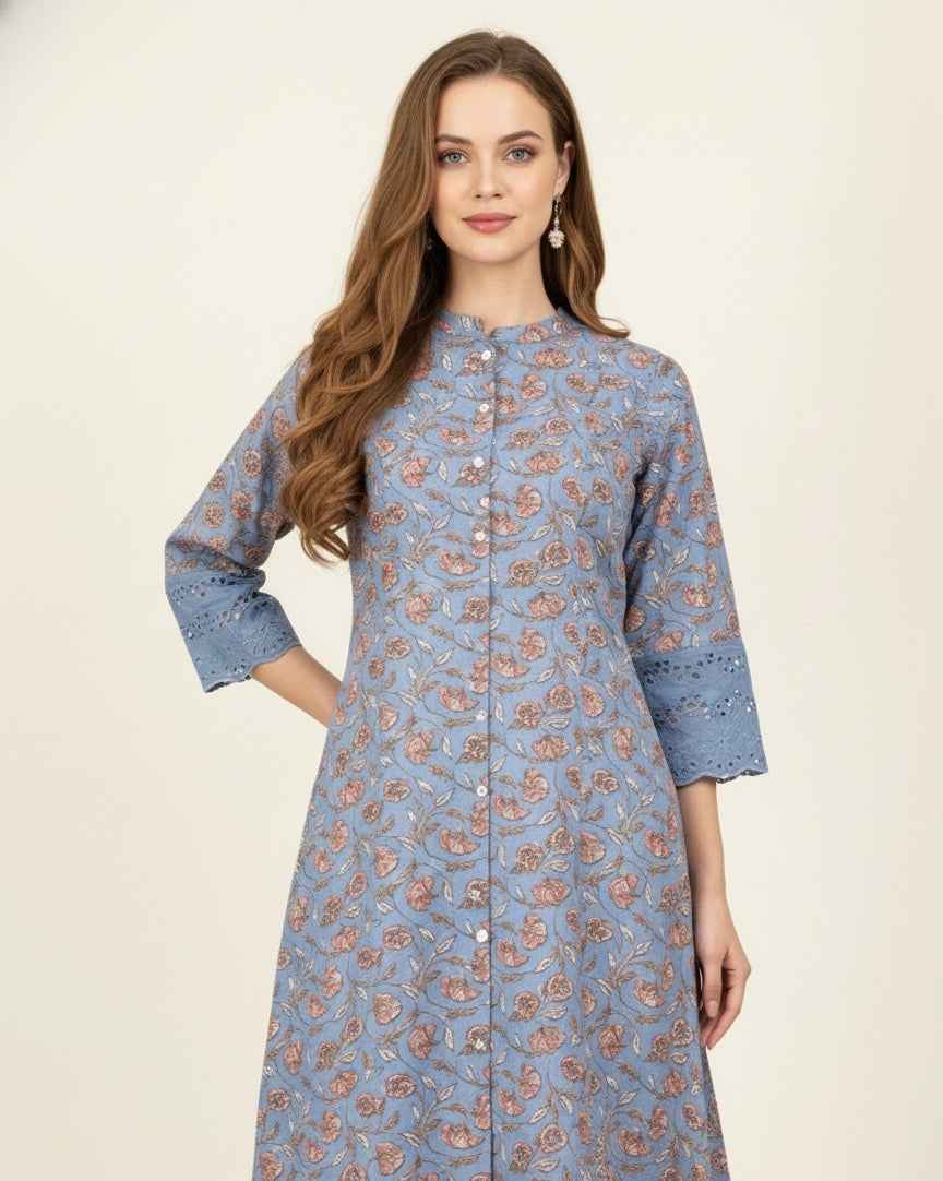 Pure Cotton Flex A Line Only Kurtas OK064