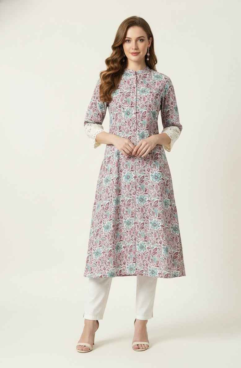 Pure Cotton Flex A Line Only Kurtas OK063