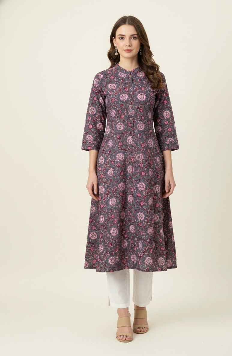 Pure Cotton  A Line Only Kurtas OK062
