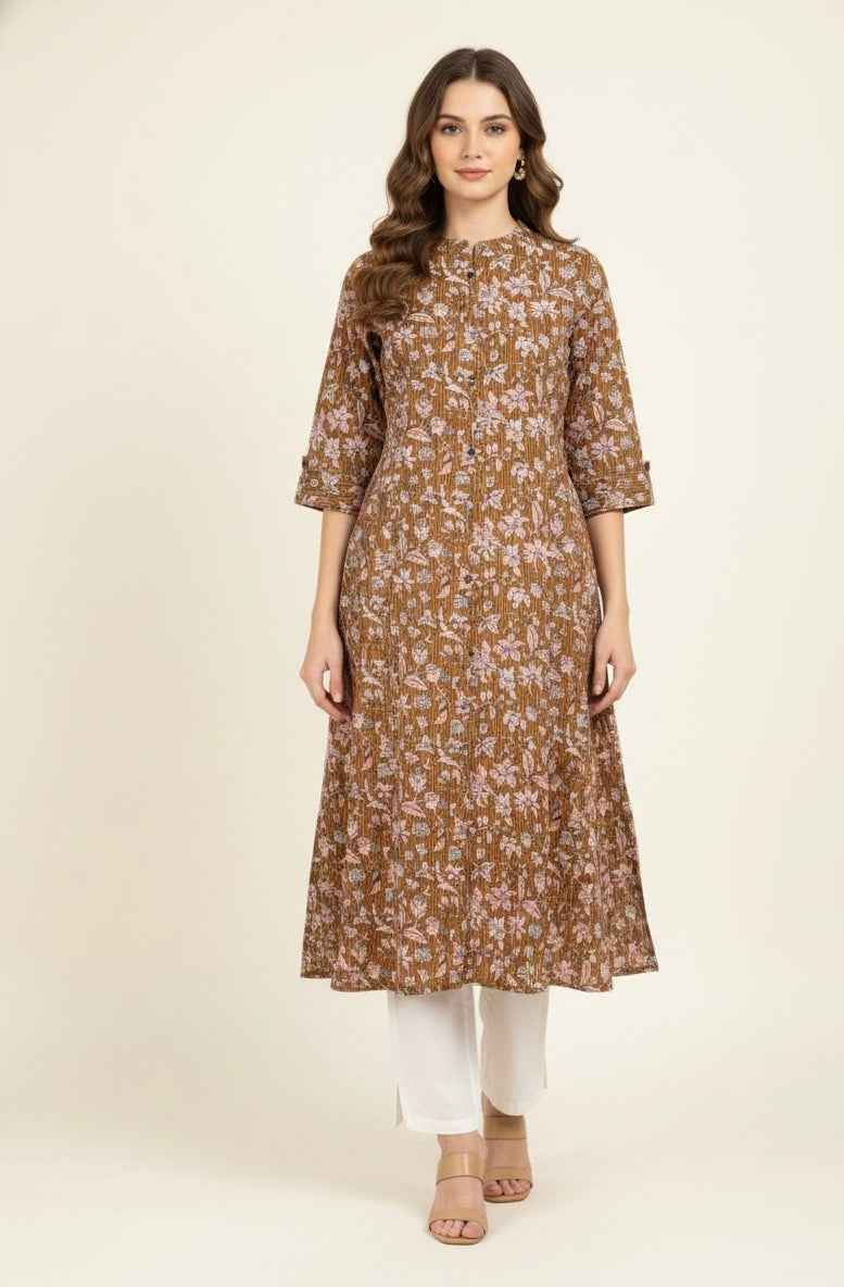 Pure Cotton Flex A Line Only Kurtas OK059