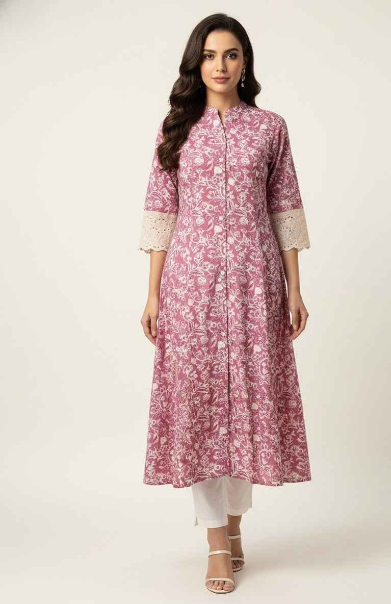Pure Cotton Flex A Line Only Kurtas OK056