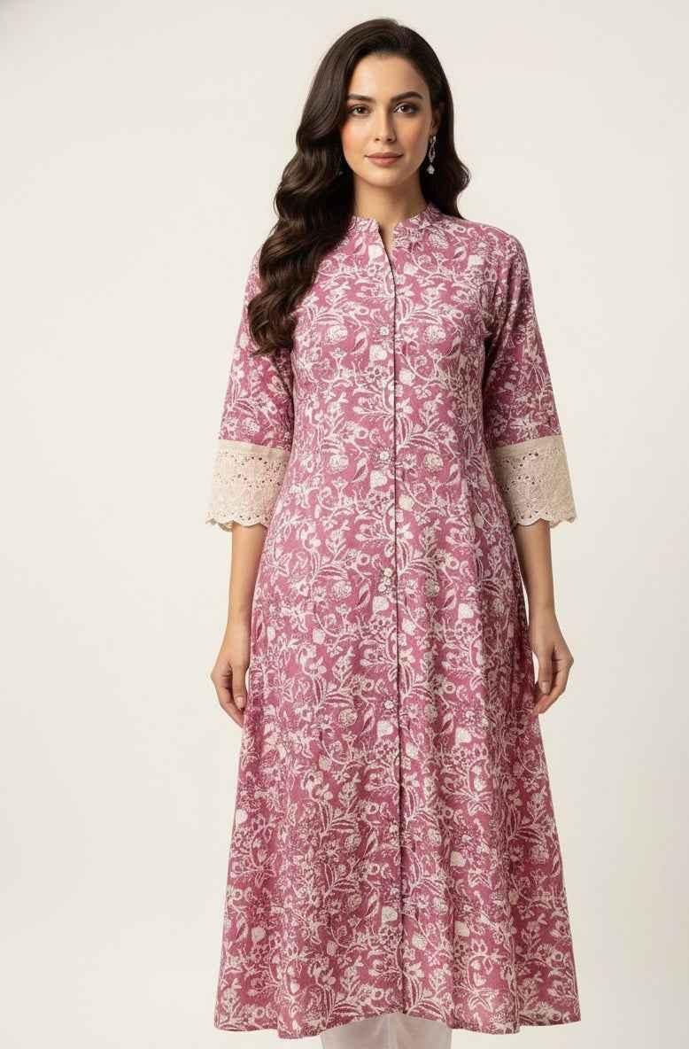 Pure Cotton Flex A Line Only Kurtas OK056