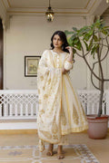 Pure Cotton Anarkali Dupatta Set With Inner